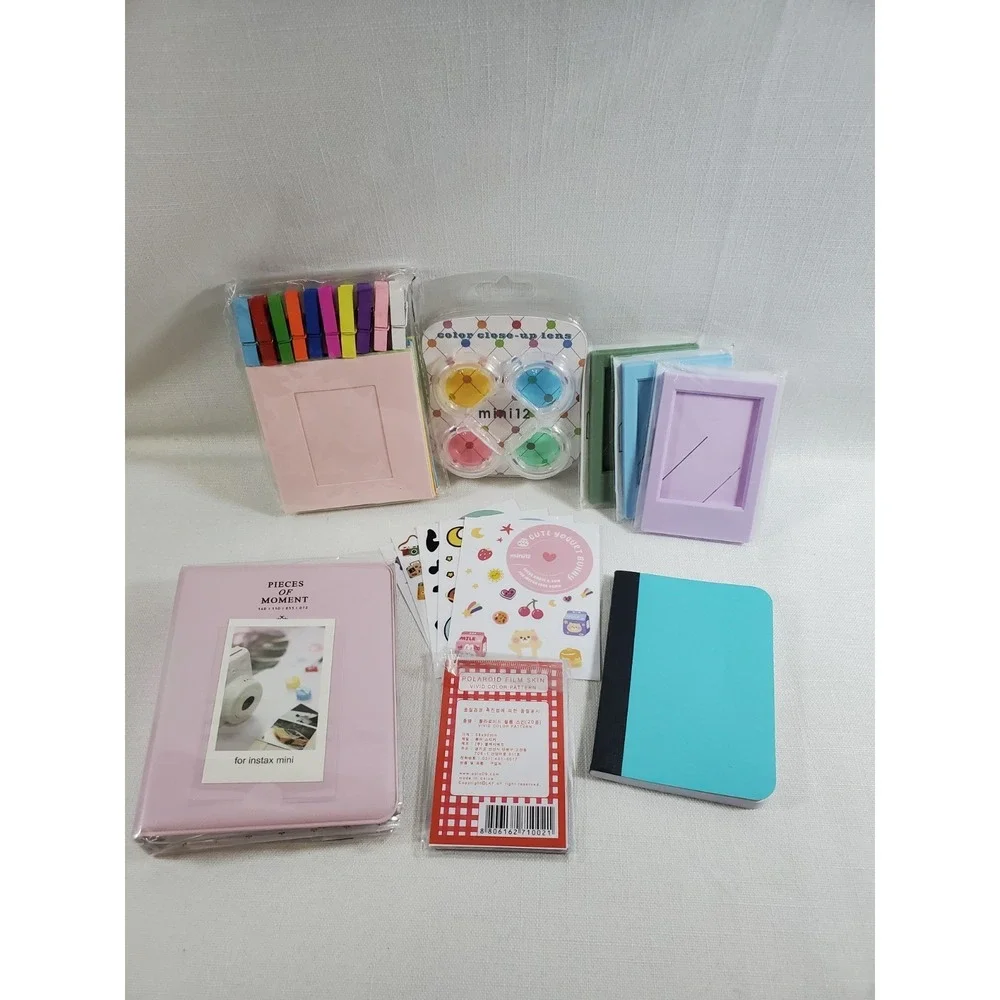 For Fujifilm Instax Mini 12 Case PU Leather Cover + Bundle